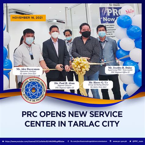 metro town mall tarlac prc|PRC Opens New Service Center in Tarlac City.